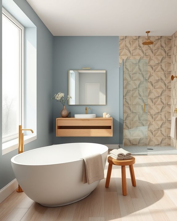 dusty blue beige tranquility