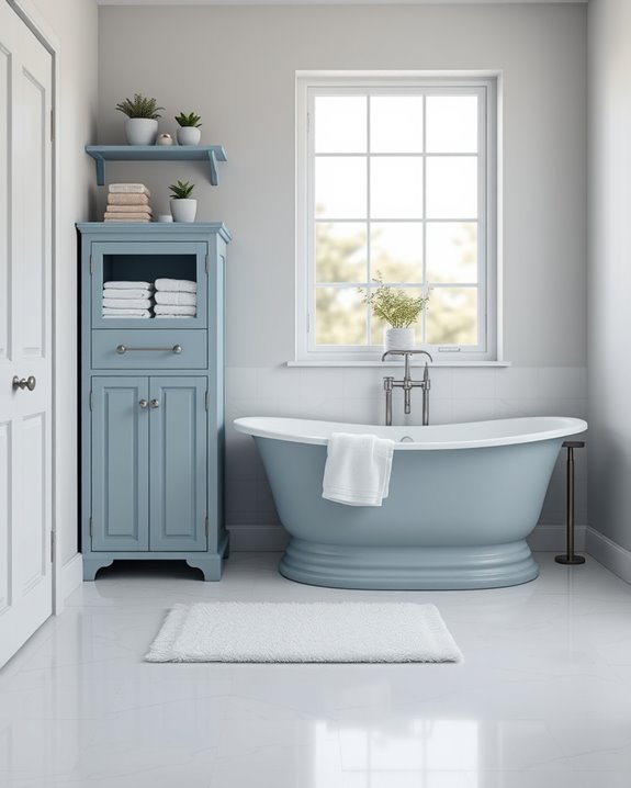 dusty blue storage solutions