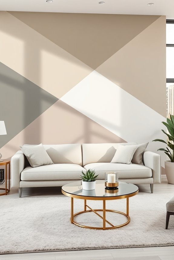 dynamic angled accent walls
