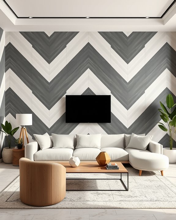 dynamic chevron wall designs