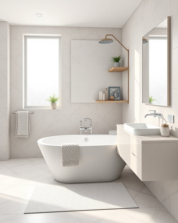 dynamic geometric bathroom design