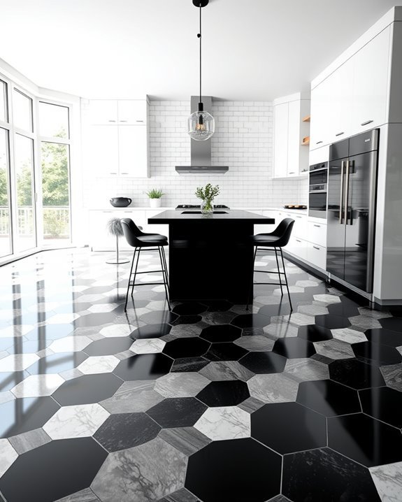 dynamic hexagonal tile designs