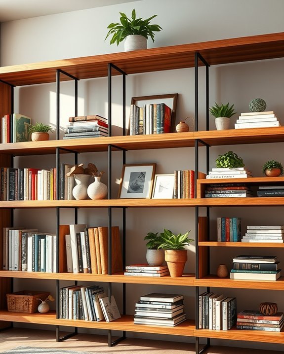 dynamic layered shelving design