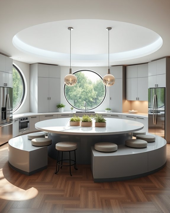 dynamic split level kitchen design