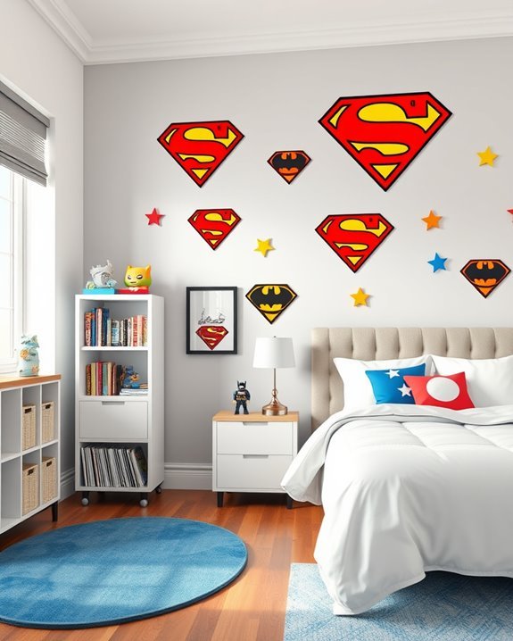 dynamic superhero wall decals
