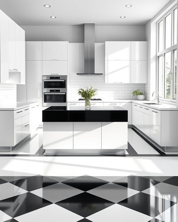 dynamic two tone flooring design