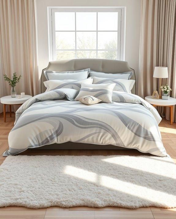dynamic wave patterned bedding