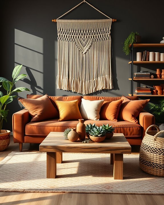earthy colors create tranquility