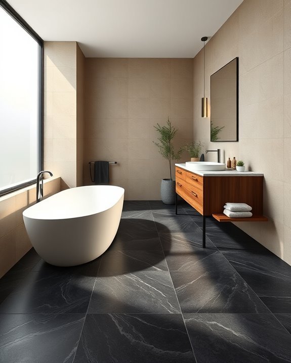 earthy elegance in bathrooms