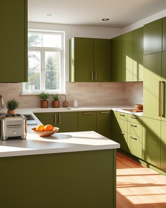 earthy olive green warmth