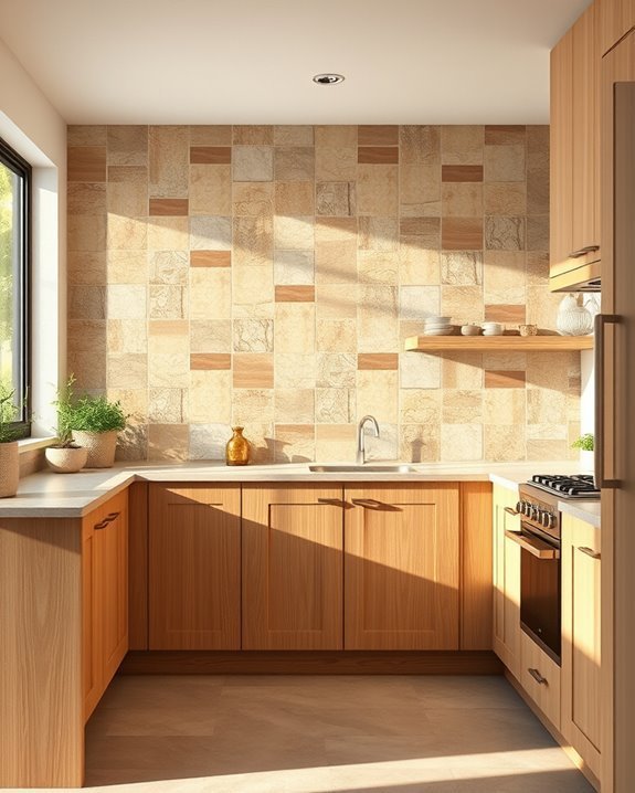 earthy tile kitchen designs