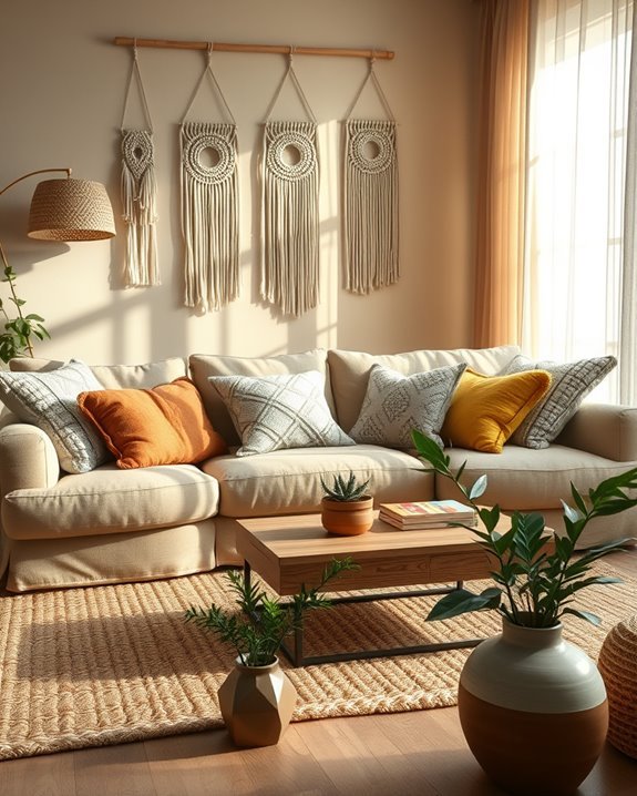 earthy tones create tranquility