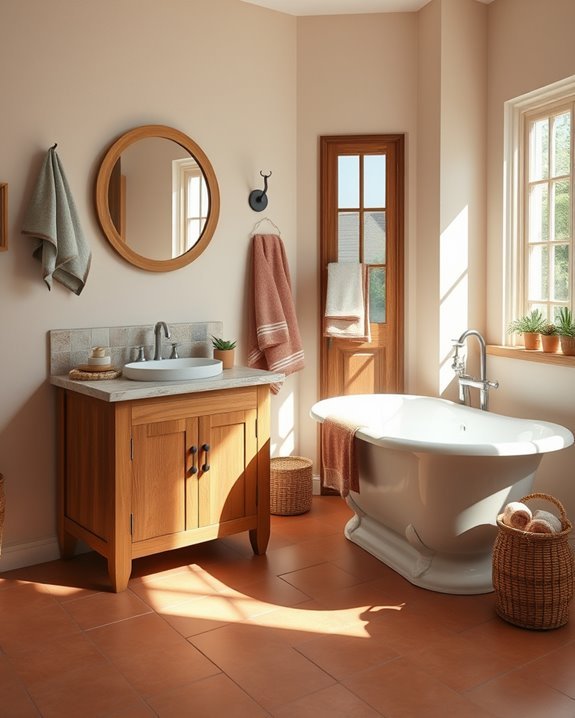 earthy tones create tranquility