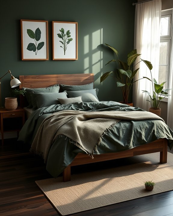 earthy tones enhance ambiance