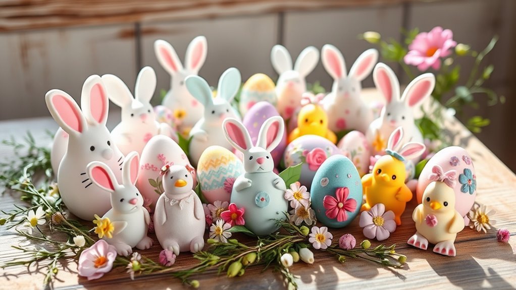 easter air dry clay crafts