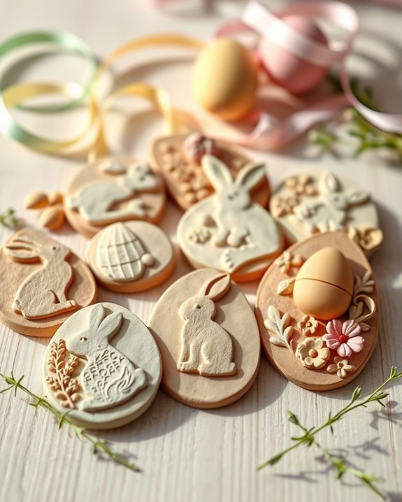 easter clay quote plaques