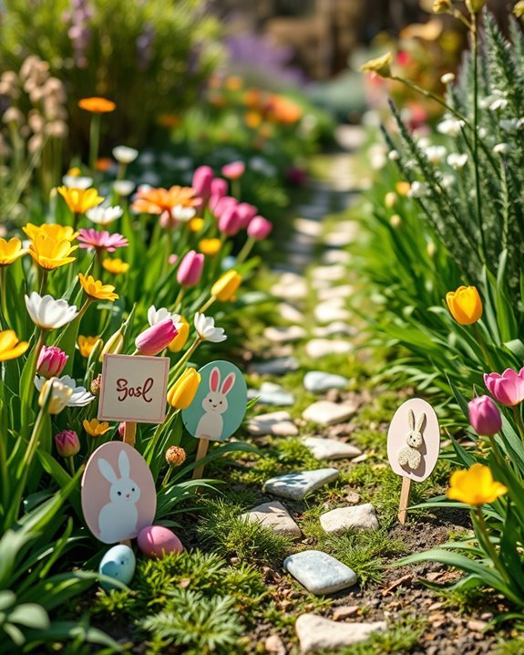 easter garden plant markers
