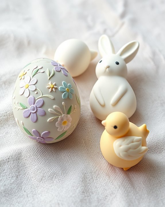 easter themed colorful paperweights