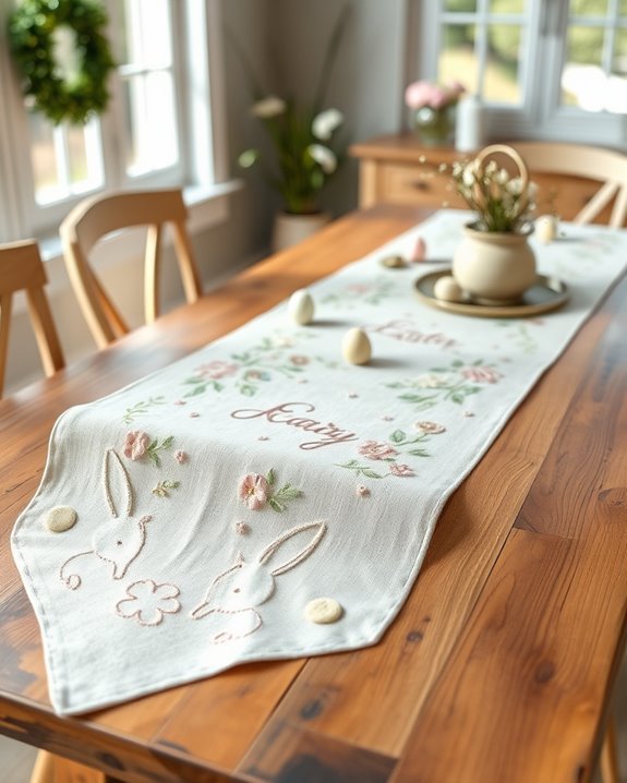 easter themed diy table runner