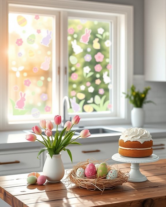 easter themed window decorations