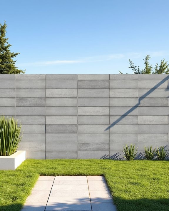 easy install modular concrete fencing