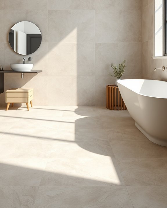 easy maintenance bathroom flooring