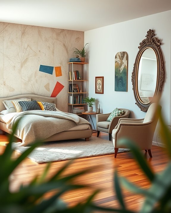 eclectic bedroom layout ideas
