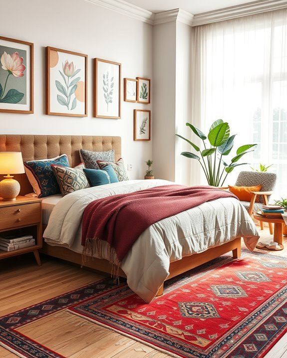eclectic bedroom style blend