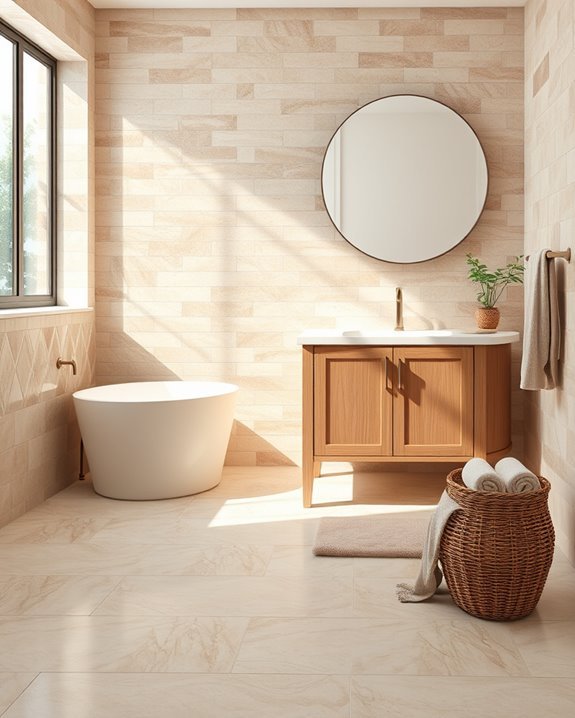 eclectic beige tile combinations