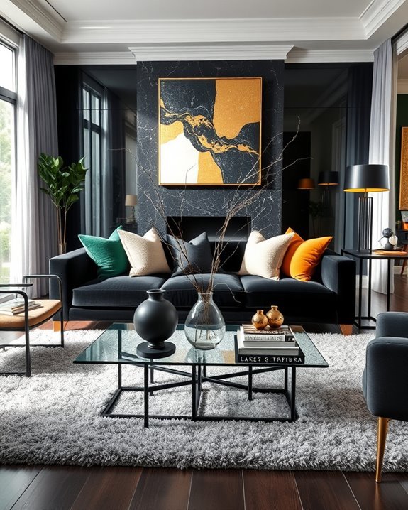 eclectic black decor accessories