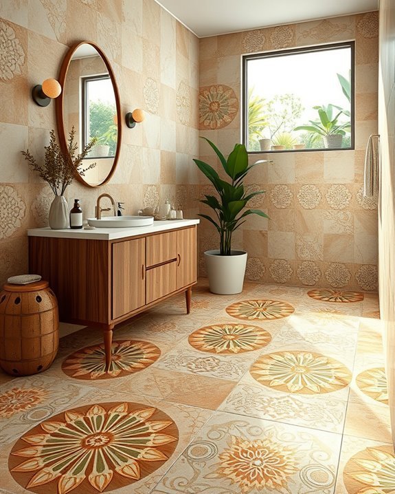 eclectic bohemian bathroom design