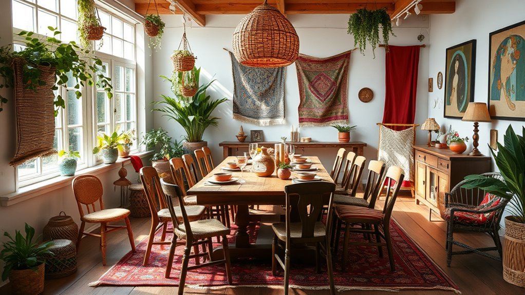 eclectic comfort in dining