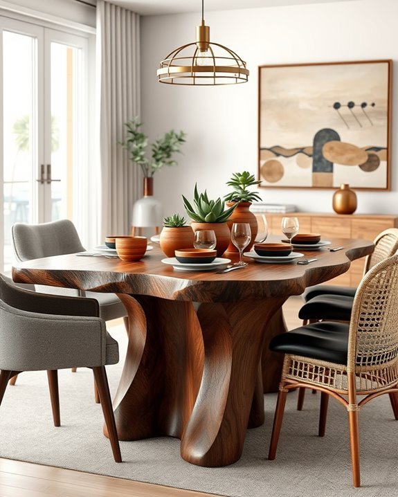 eclectic dining table design