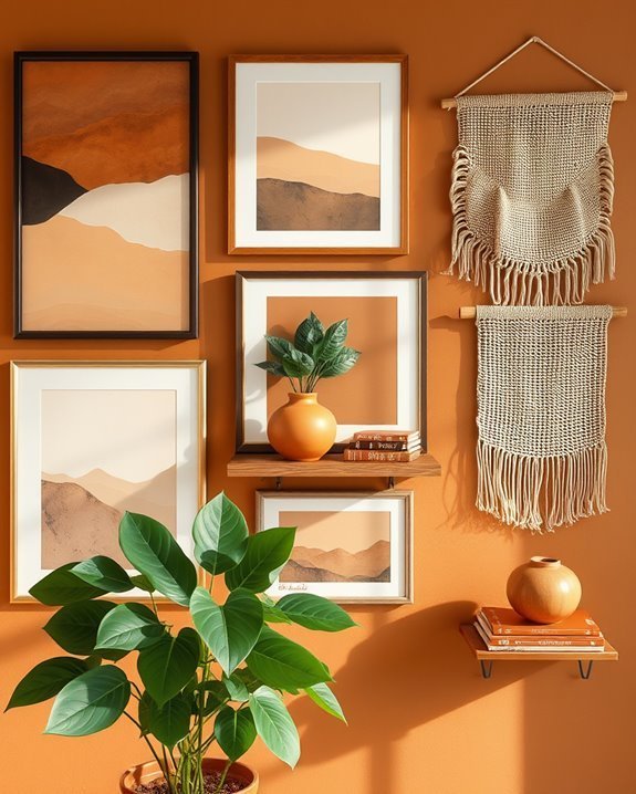 eclectic gallery wall accents