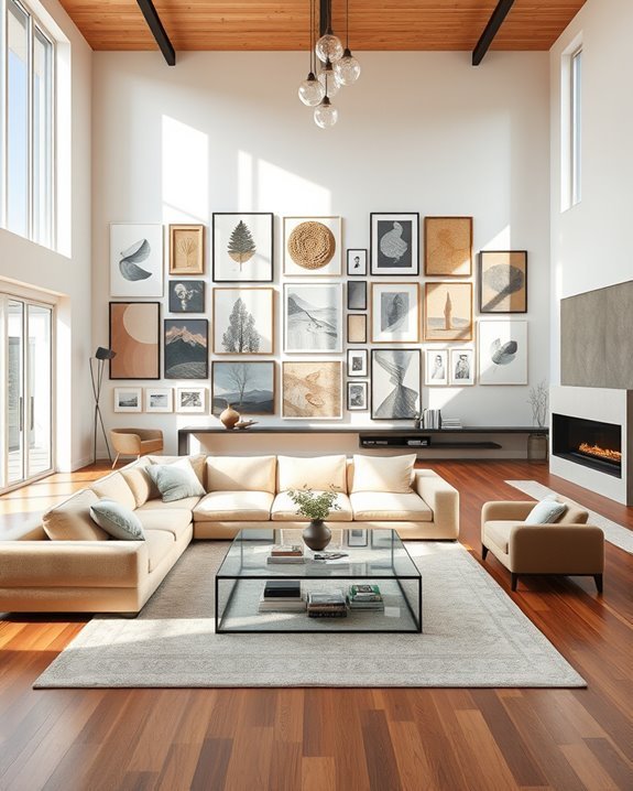 eclectic gallery wall displays