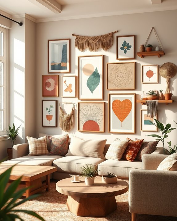 eclectic gallery wall ideas