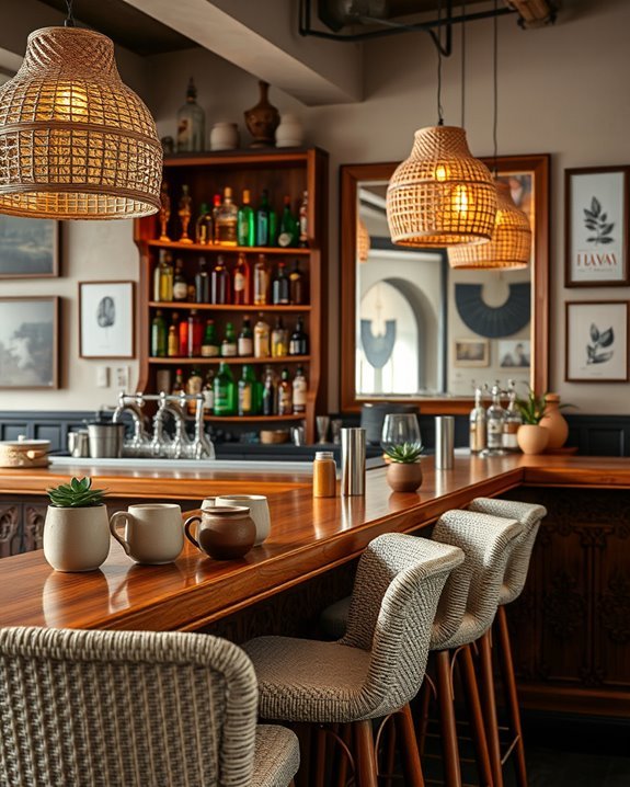 eclectic inviting bar design