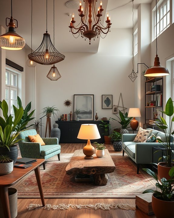 eclectic lighting design elements