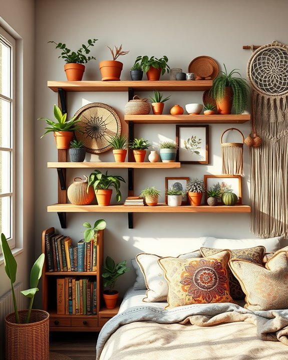 eclectic shelving for personality