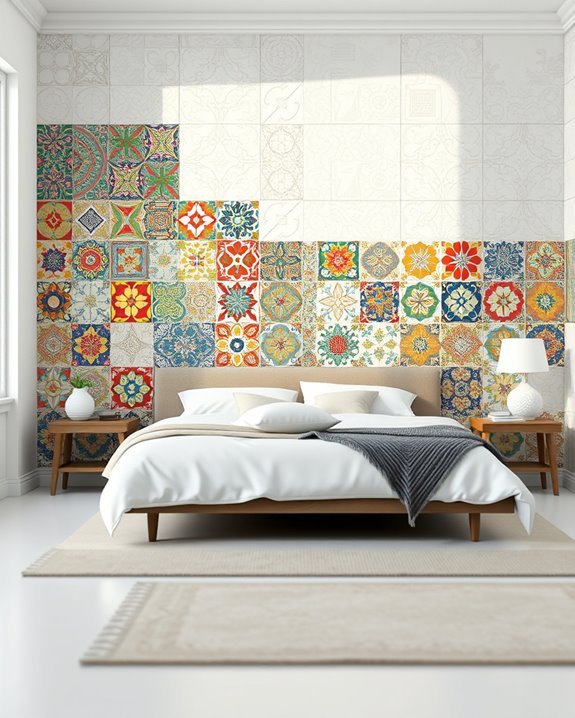 eclectic tile pattern decor
