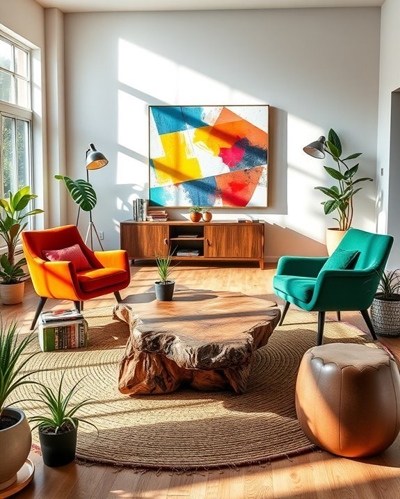 eclectic unconventional furniture choices