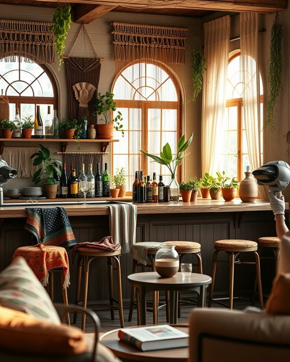 eclectic vibrant bohemian bar
