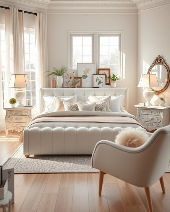 eclectic white furniture design