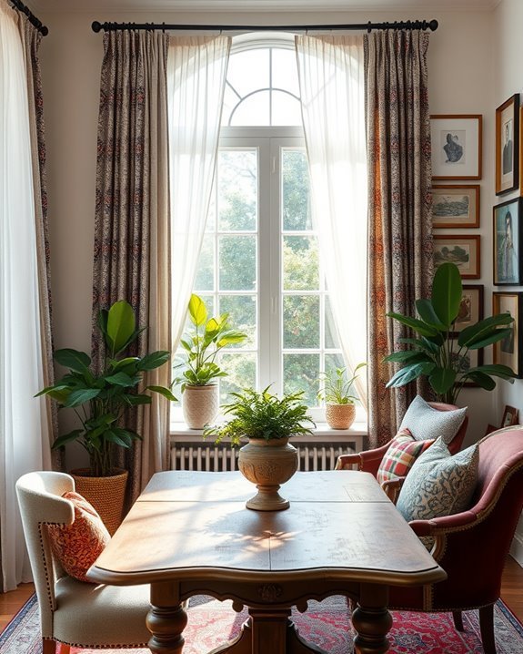 eclectic window treatment styles