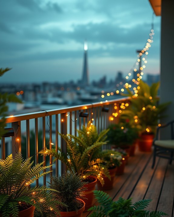 eco friendly balcony ambiance lights