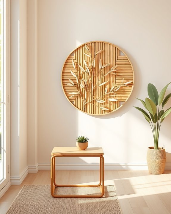 eco friendly bamboo wall decor