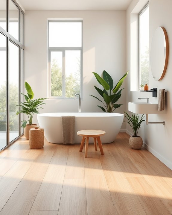 eco friendly bathroom flooring choice
