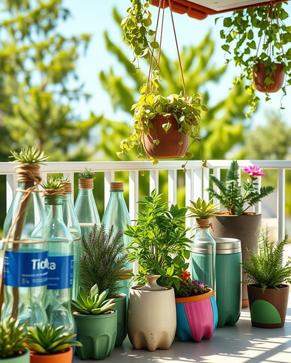 eco friendly bottle planters