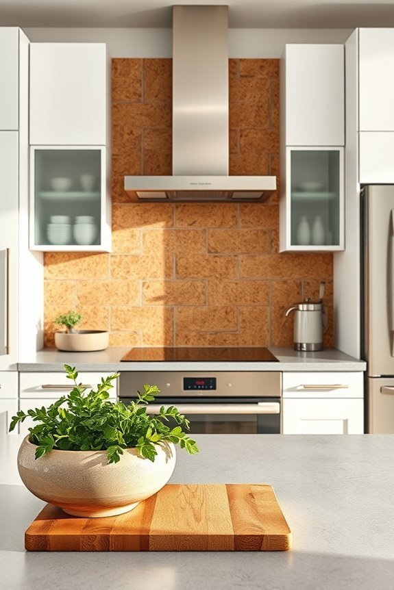 eco friendly cork backsplash option