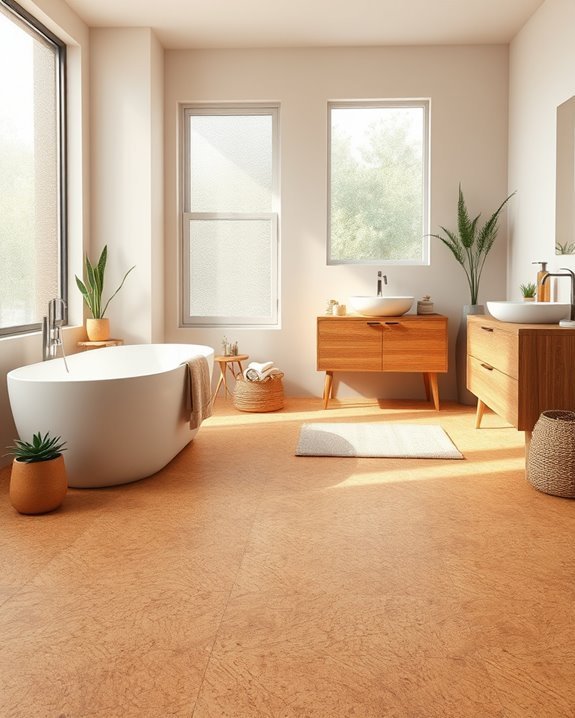 eco friendly cork bathroom flooring